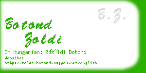 botond zoldi business card